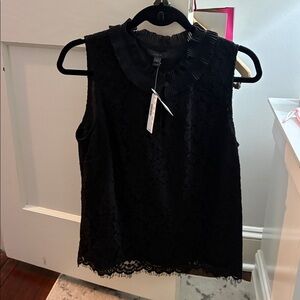 J. Crew Black Lace Sleeveless Blouse